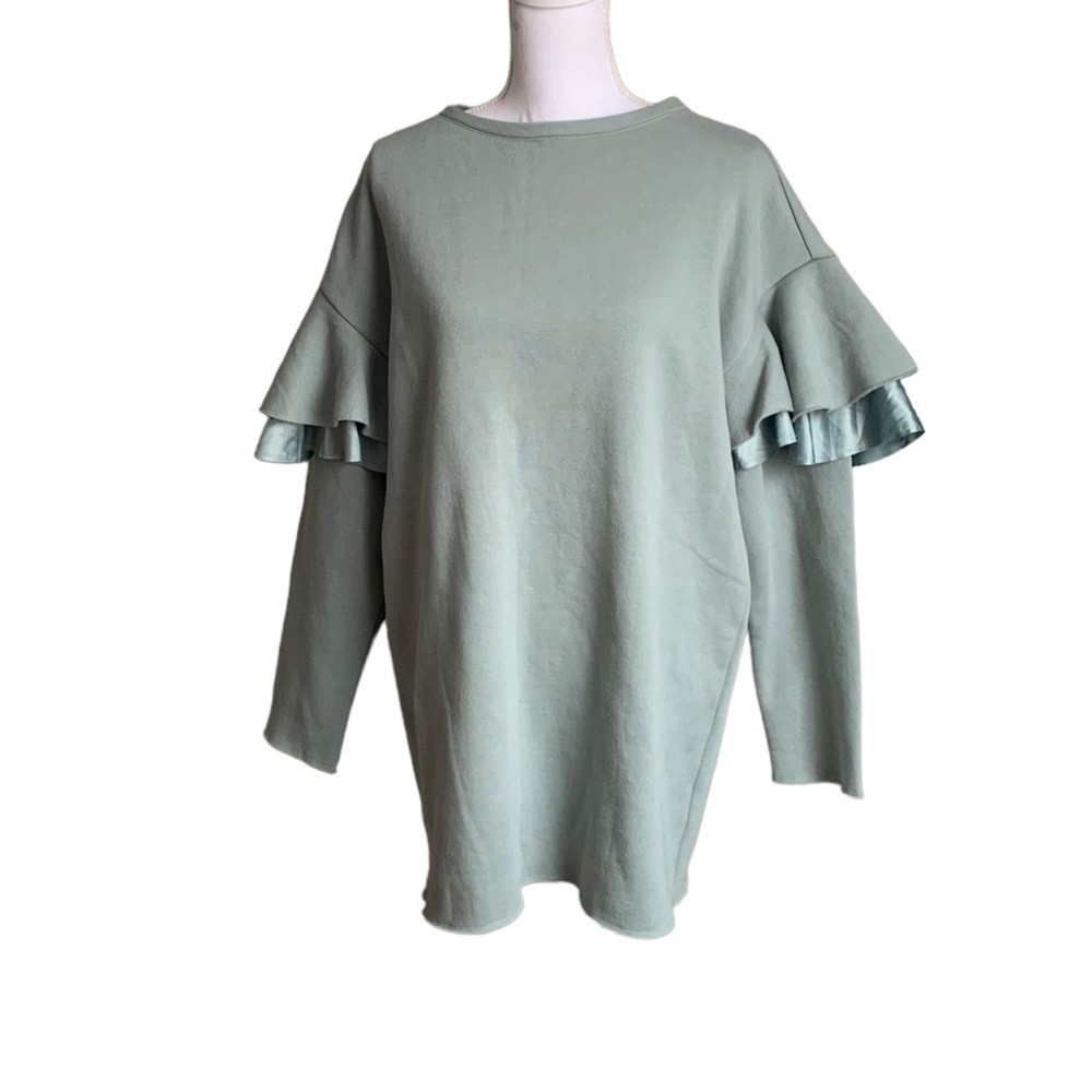 H&M Sweatshirt Dress Ruffle Size Small